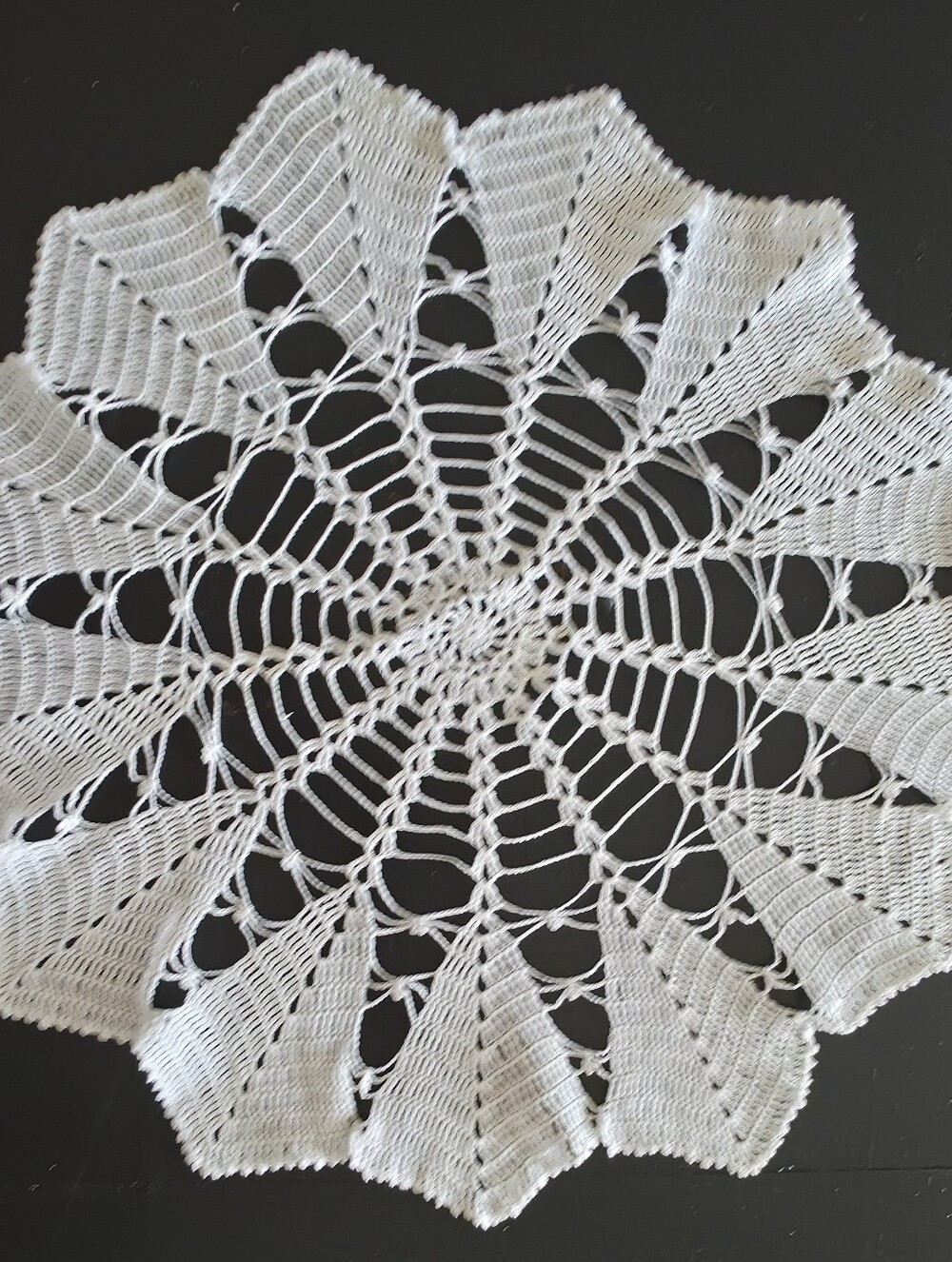 Vintage White Crochet Doily - Intricate Lace Accent